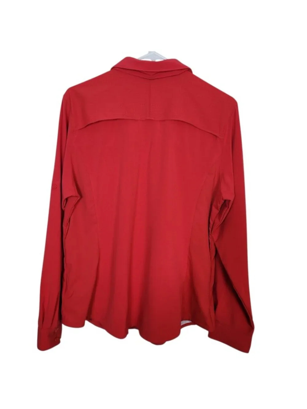 Columbia Omni-Shade UPF 50 Omni-Wick Hiking Shirt Shoulder Vents Coral Red XL - Picture 2 of 9